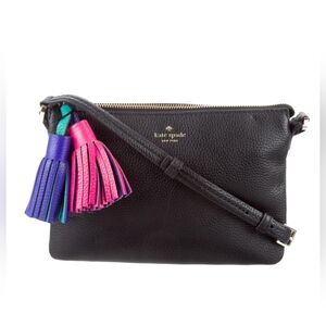 Kate Spade Reservoir Road Carolyn Black Leather Crossbody Bag